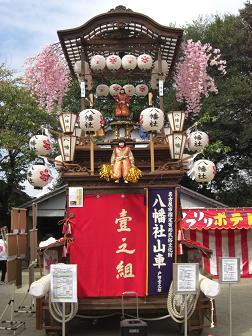 写真：一之割山車