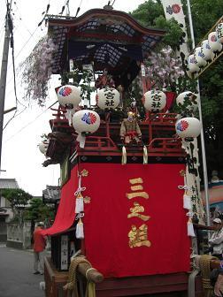 写真：三之割山車