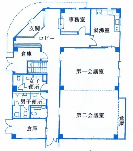 イラスト:五反田コミュニティセンター1階の平面図