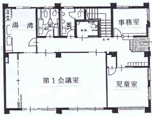 イラスト:広見コミュニティセンター1階の平面図
