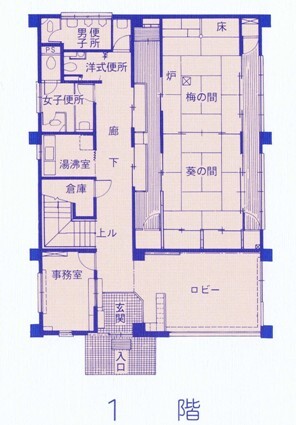 イラスト:荒子コミュニティセンター1階の平面図