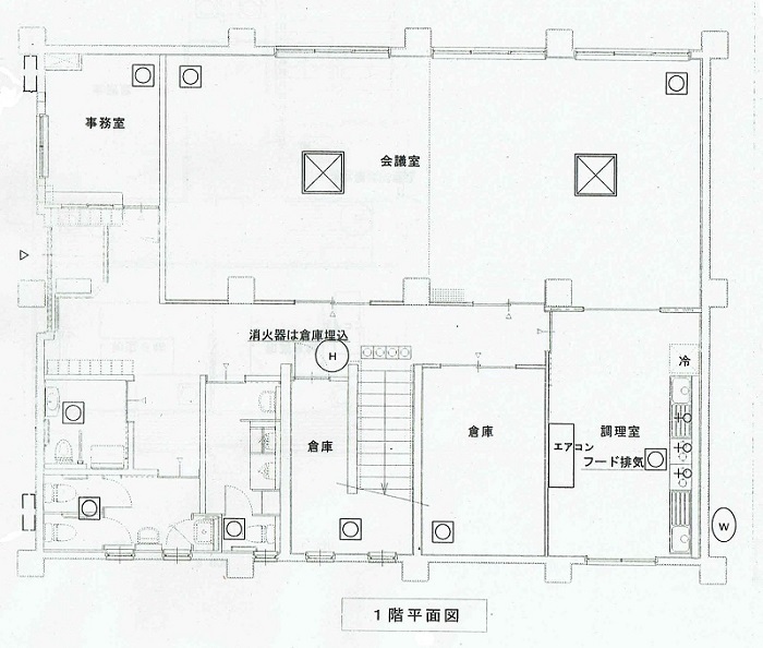 イラスト:正色コミュニティセンターの1階平面図