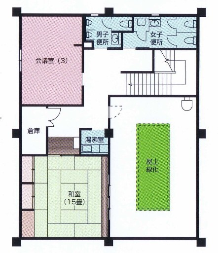 イラスト:赤星コミュニティセンター2階の平面図