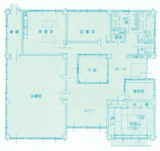 イラスト:明正コミュニティセンターの平面図