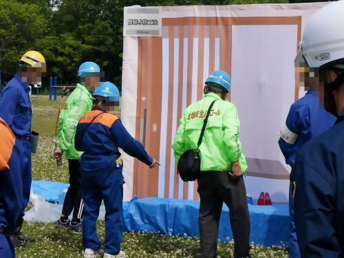 簡易水防工法訓練の写真