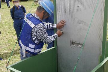 水圧体験の写真