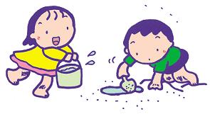 イラスト:子供が遊んでいる様子