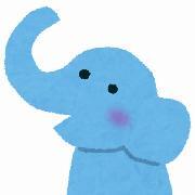 どうぶつのゾウのイラスト