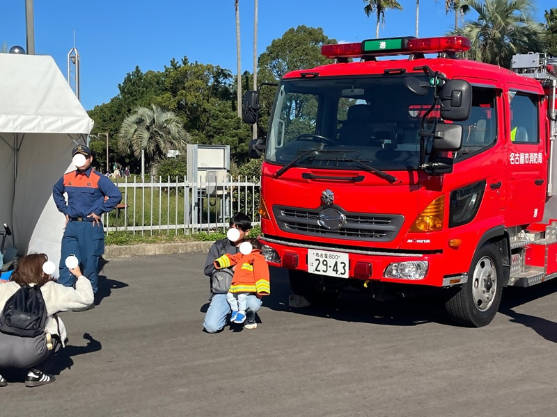 写真：港消防署ブースの様子