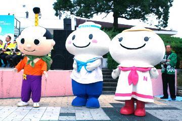 写真:はち丸、ぽーたん、みーたん 第20回 平成21年(2009年)