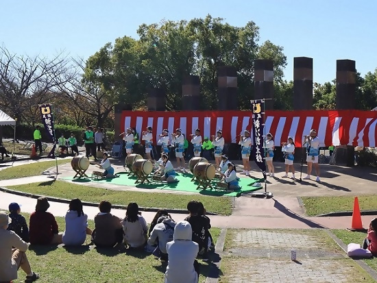 写真：伝統芸能の神楽太鼓