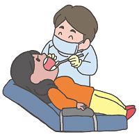 イラスト：妊産婦歯科診査