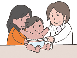 イラスト：乳児健康診査