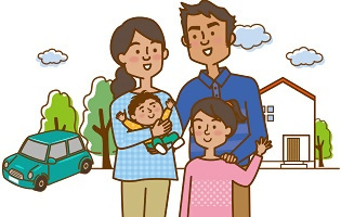 イラスト：外国人の家族