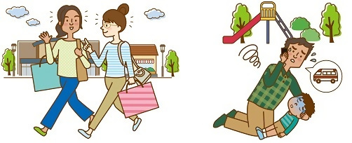 イラスト：日本語が話せると役に立つ場面