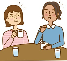 イラスト：話をしている