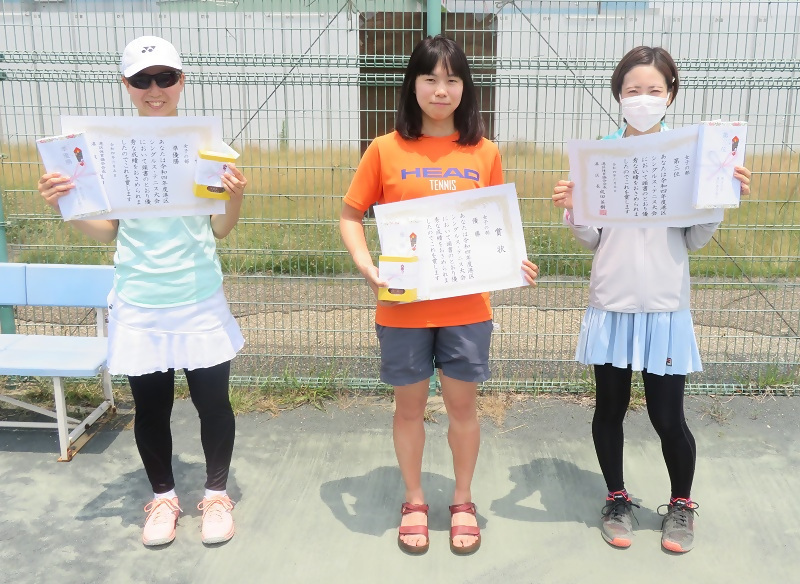 写真：女子の部の入賞者の皆さん