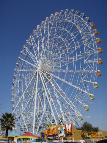 写真:名古屋港周辺のランドマークとなっている大観覧車