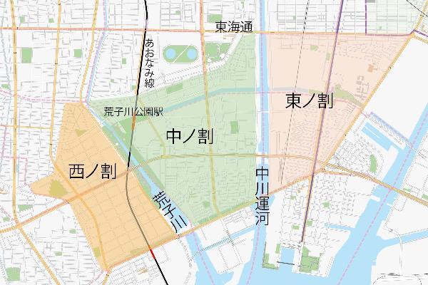 地図:熱田前新田の大まかな位置