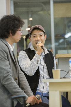 写真:講演会での古橋さん