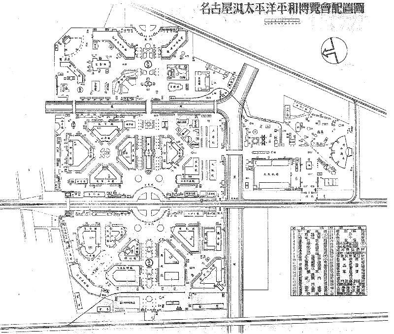地図:汎太平洋平和博覧会の会場配置