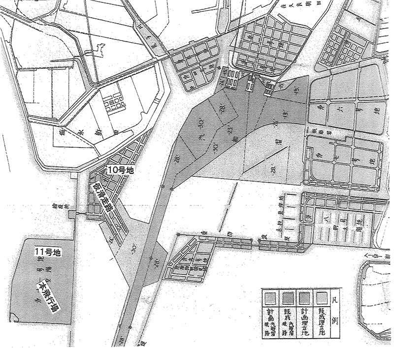 地図:名古屋港の国際飛行場位置