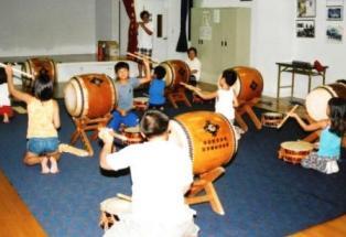 写真：海東流神楽太鼓の練習風景