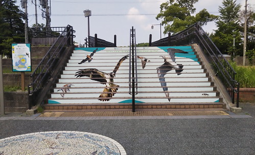 写真：稲永公園入口陸橋 東側サイン
