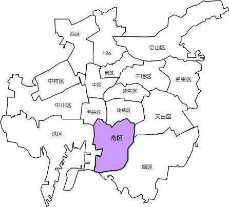 地図：南区の所在地