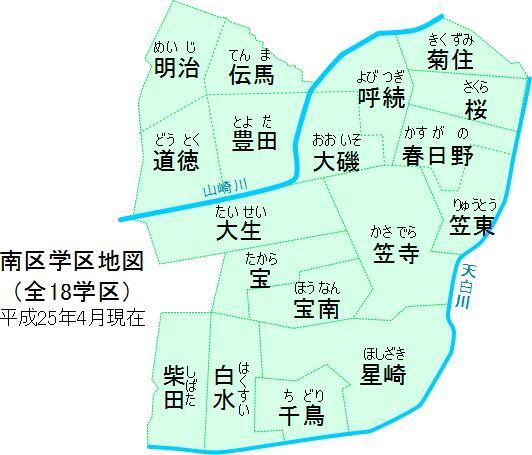学区の区割り地図