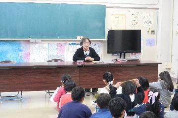 写真：千鳥小学校の語り部授業の様子