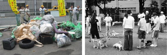 不法投棄パトロール、愛犬パレードの写真