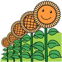 イラスト：区の花ヒマワリ