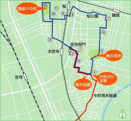 歴史探検浪漫のみちの地図