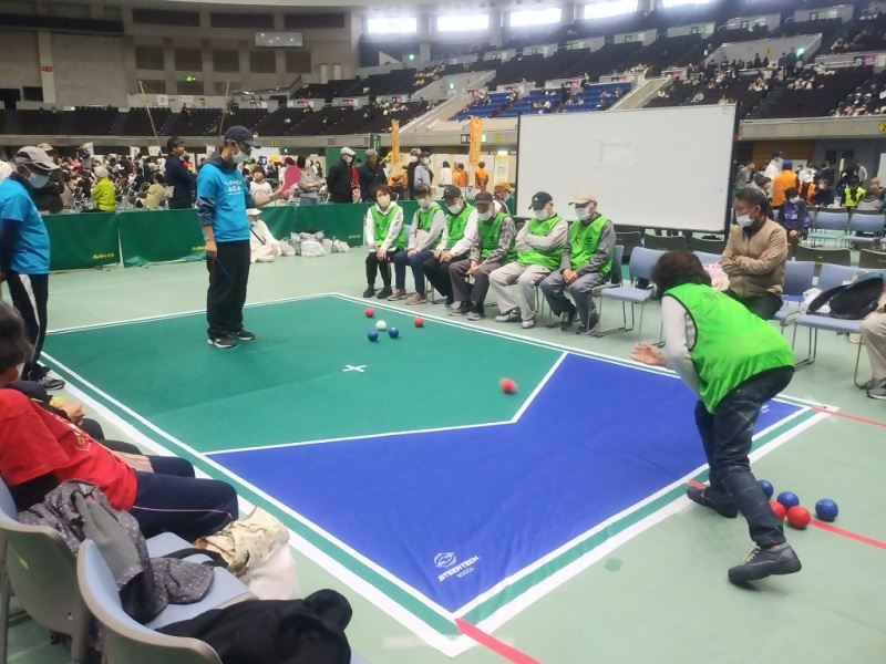 写真:学区対抗ボッチャ大会の様子