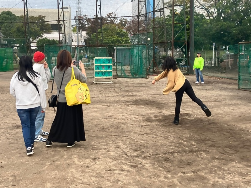 写真:ストラックアウトチャレンジの様子