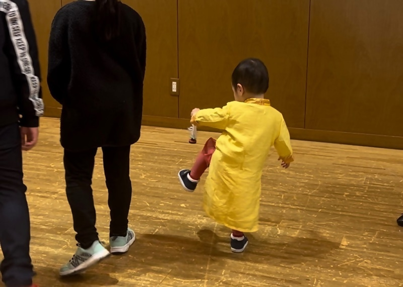 写真:ダーカウの体験の様子