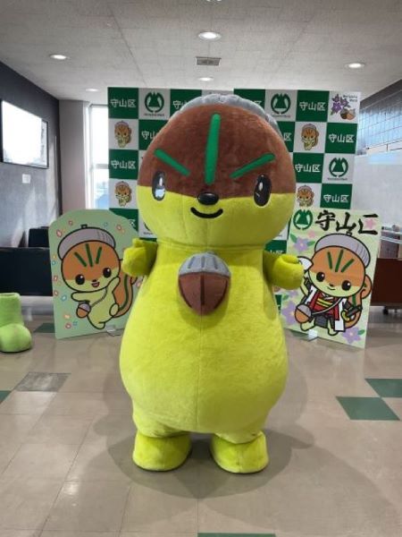 モリスちゃんと守山区のパネルの写真