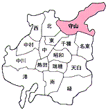 地図：守山区の所在地