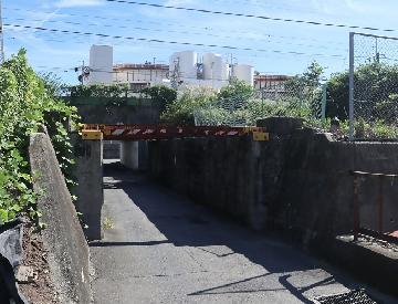 写真：ビール工場引込線跡