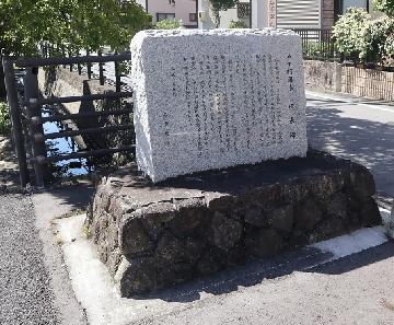 写真：八ヶ村用水由来碑