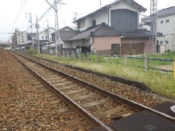 写真：笠寺道駅跡と旧笠寺道