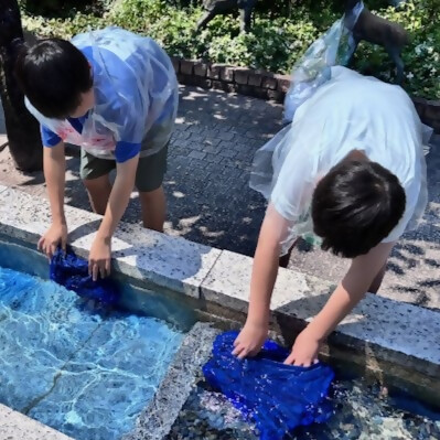 写真：絞りの洗い