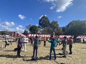 ゴールしてからのキラキラマン体操の写真その1