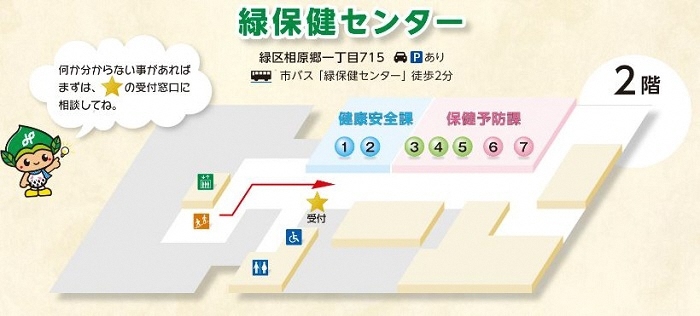 イラスト:緑保健センターのフロアマップ