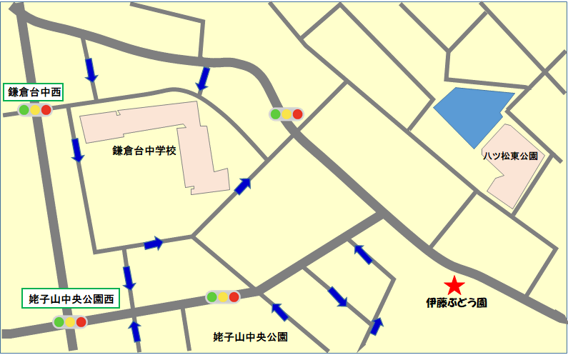 伊藤ぶどう園の地図