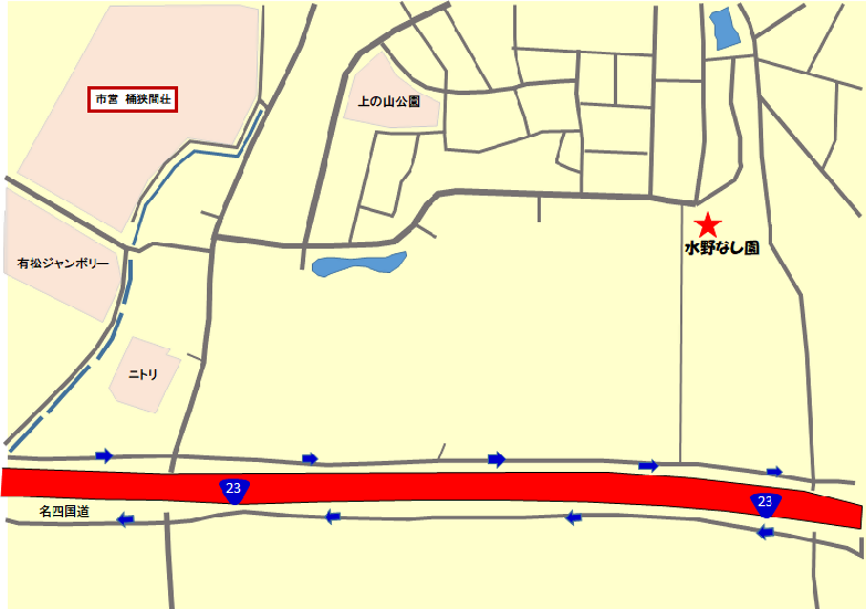 水野なし園の地図