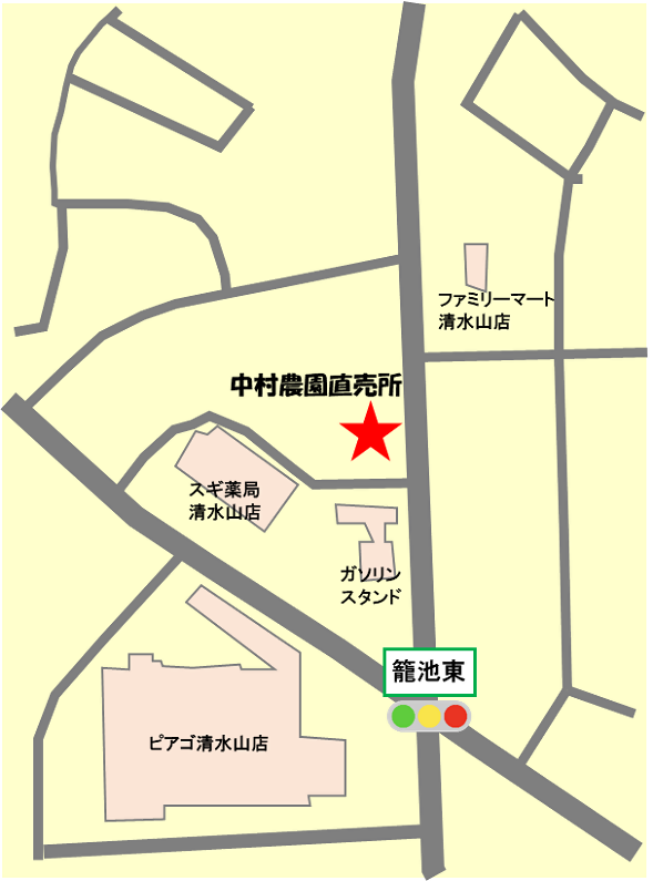 中村農園直売所の地図