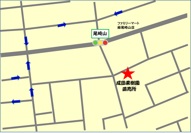 成田果樹園の地図