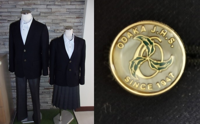 写真：令和4年度からのブレザーのボタン